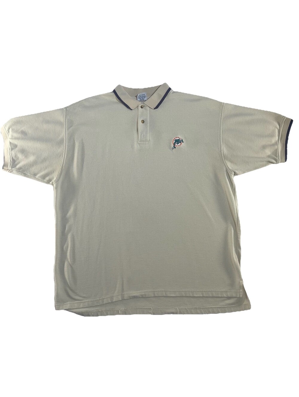 Miami Dolphins Polo Shirt Men’s Large NFL Football Sports Performance Solid Logo